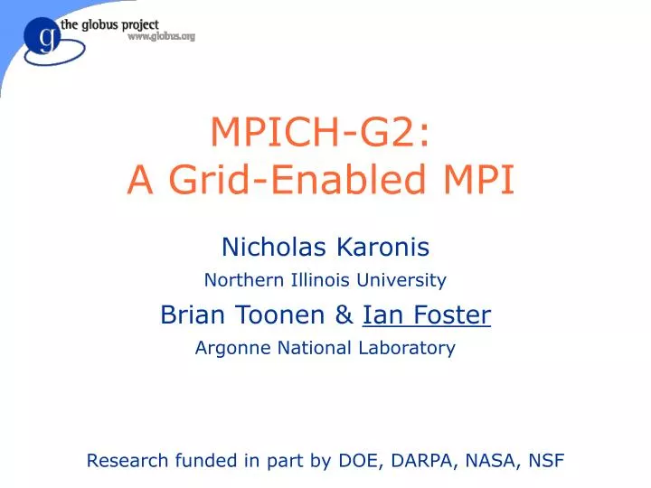 mpich g2 a grid enabled mpi