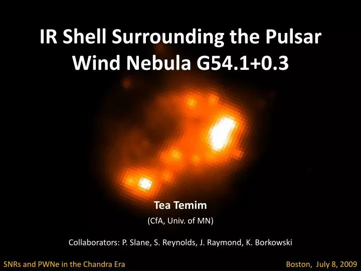 ir shell surrounding the pulsar wind nebula g54 1 0 3