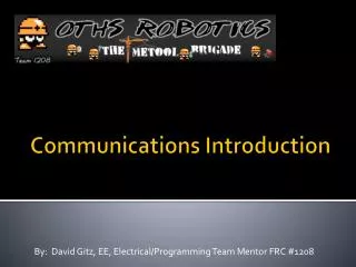Communications Introduction