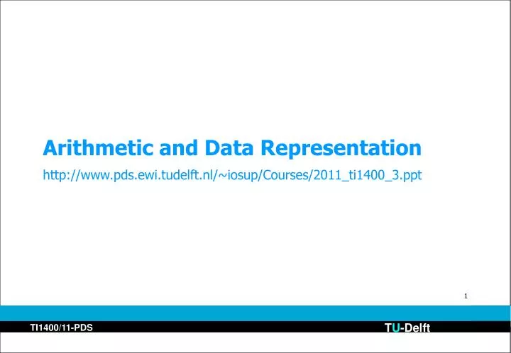arithmetic and data representation