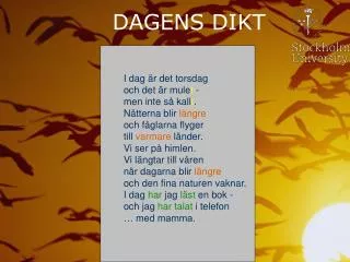 dagens dikt