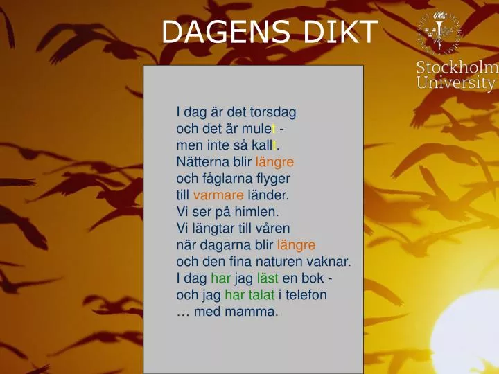 dagens dikt