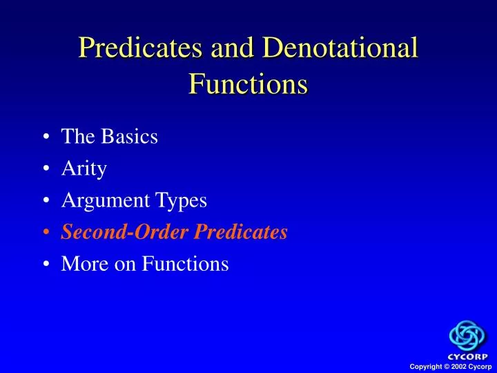 predicates and denotational functions
