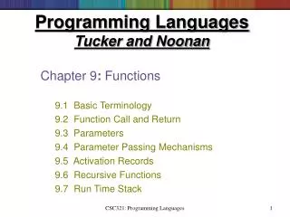 Programming Languages Tucker and Noonan