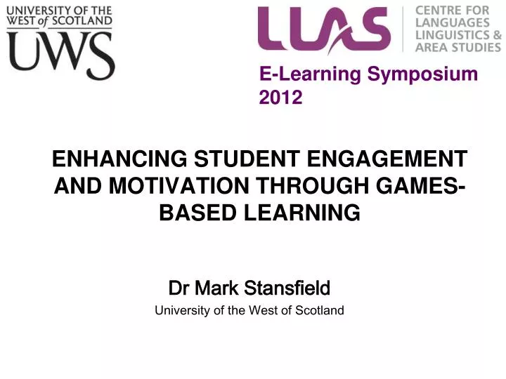 enhancing student engagement and motivation through games based learning