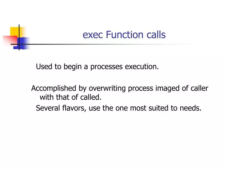 exec function calls