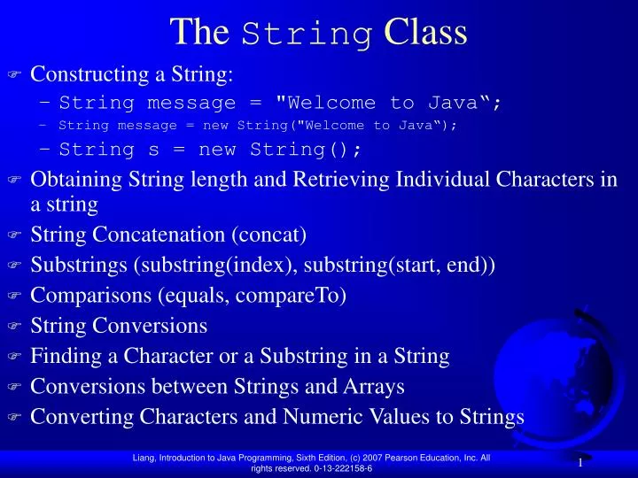 the string class