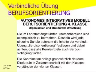 verbindliche bung berufsorientierung