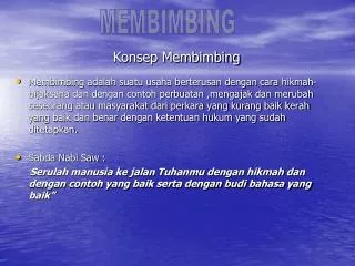 konsep membimbing