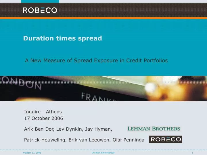 duration times spread