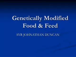 genetically modified food feed