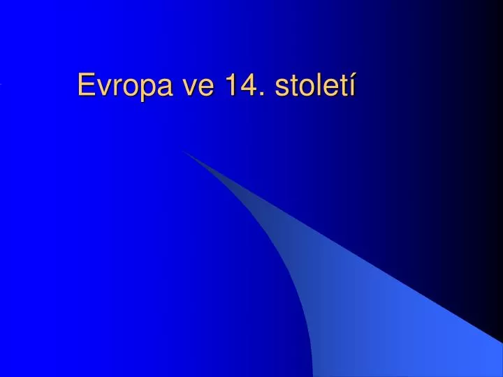 evropa ve 14 stolet