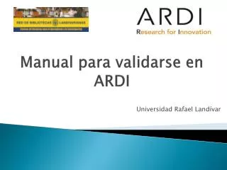 manual para validarse en ardi