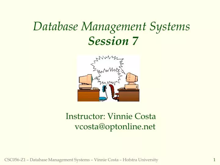 database management systems session 7