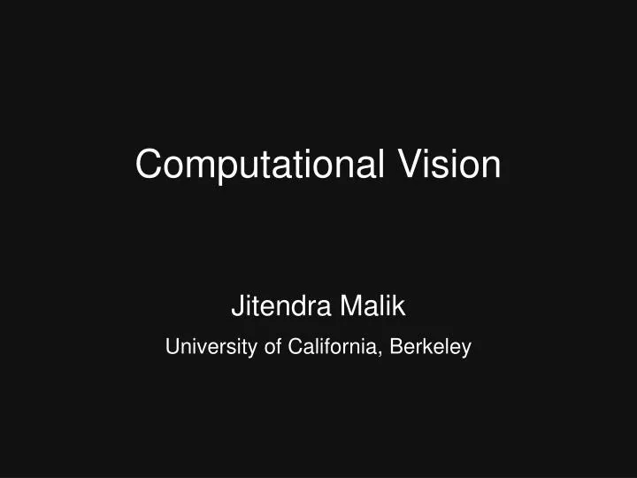 computational vision