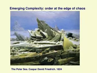 Emerging Complexity: order at the edge of chaos