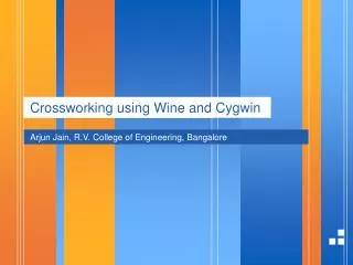 Crossworking using Wine and Cygwin