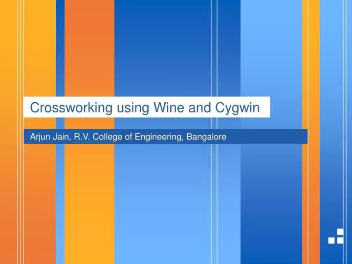crossworking using wine and cygwin