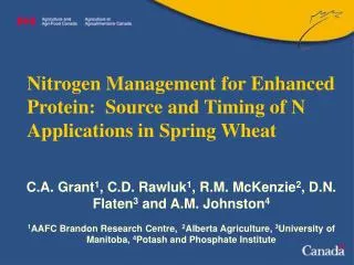 Nitrogen Management for Enhanced Protein: Source and Timing of N Applications in Spring Wheat