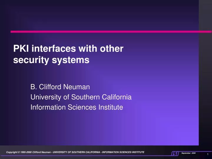 pki interfaces with other security systems