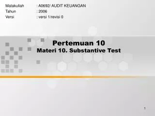 pertemuan 10 materi 10 substantive test