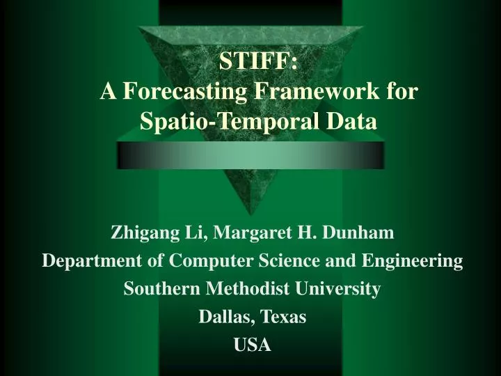 stiff a forecasting framework for spatio temporal data