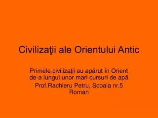 civili za ii ale orientului antic