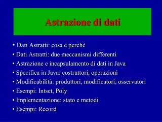 astrazione di dati