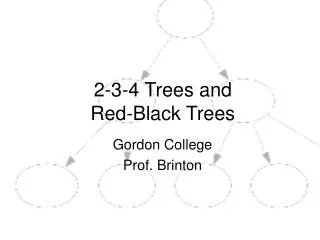 2-3-4 Trees and Red-Black Trees