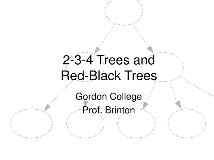 2 3 4 trees and red black trees