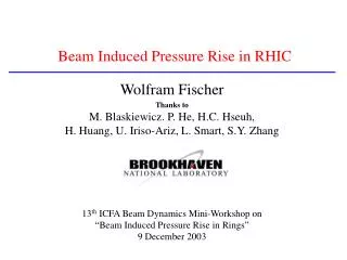 Beam Induced Pressure Rise in RHIC