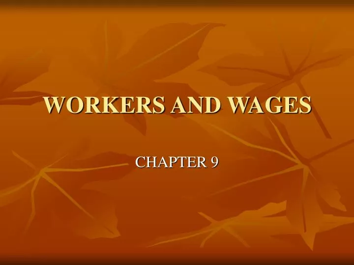 workers and wages