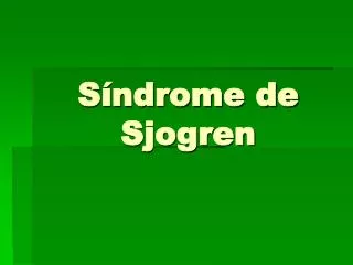 s ndrome de sjogren