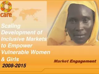 scaling development of inclusive markets to empower vulnerable women girls 2008 2015