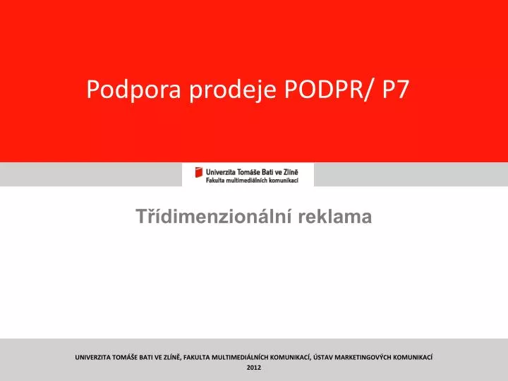 podpora prodeje podpr p7