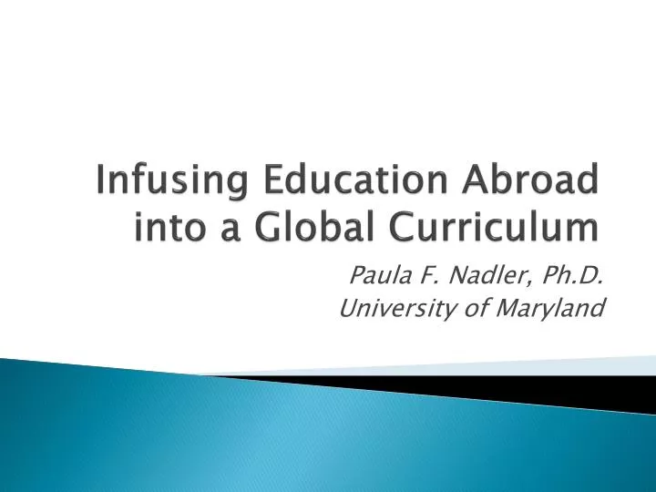 infusing education abroad into a global curriculum