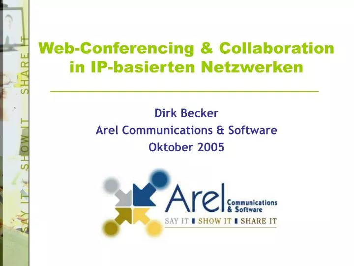 web conferencing collaboration in ip basierten netzwerken