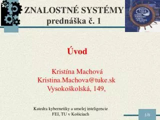 znalostn syst my predn ka 1