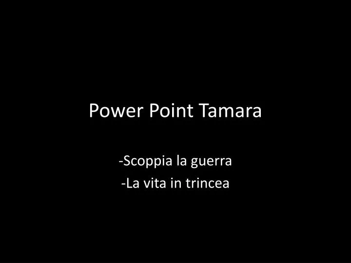 power point tamara