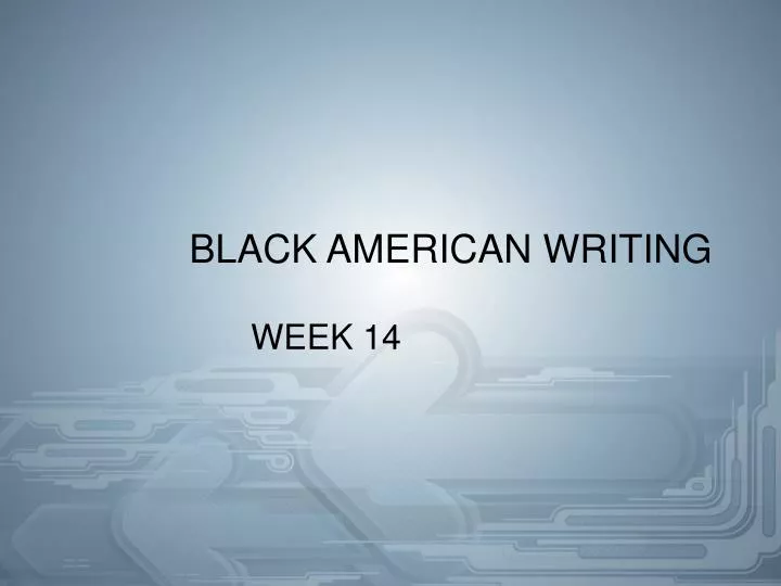 black american writing