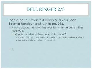 Bell Ringer 2/3