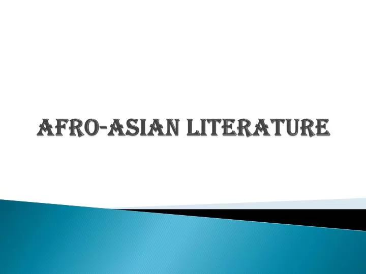 afro asian literature