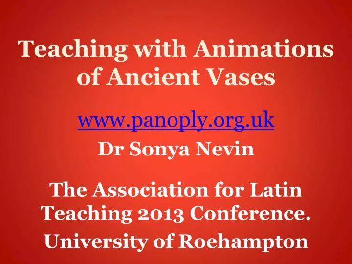 teaching with animations of ancient vases