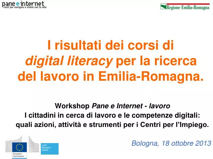 i risultati dei corsi di digital literacy per la ricerca del lavoro in emilia romagna