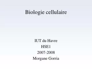 biologie cellulaire