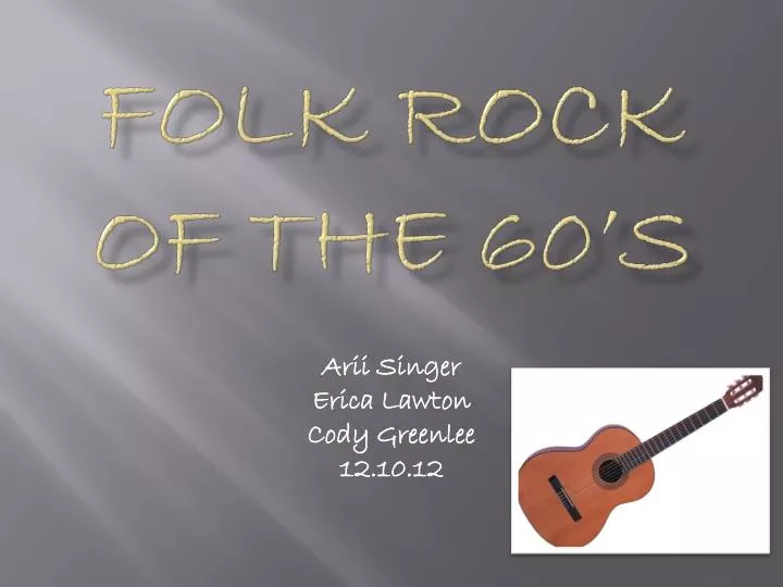 folk rock of the 60 s
