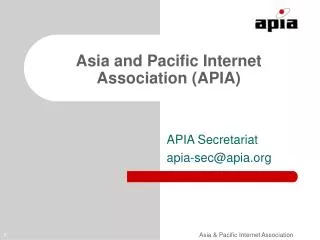 Asia and Pacific Internet Association (APIA)