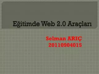 e itimde web 2 0 ara lar