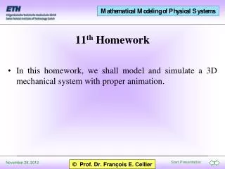 11 th Homework