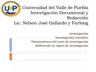 Investigación Investigación científica Planteamiento del tema de investigación